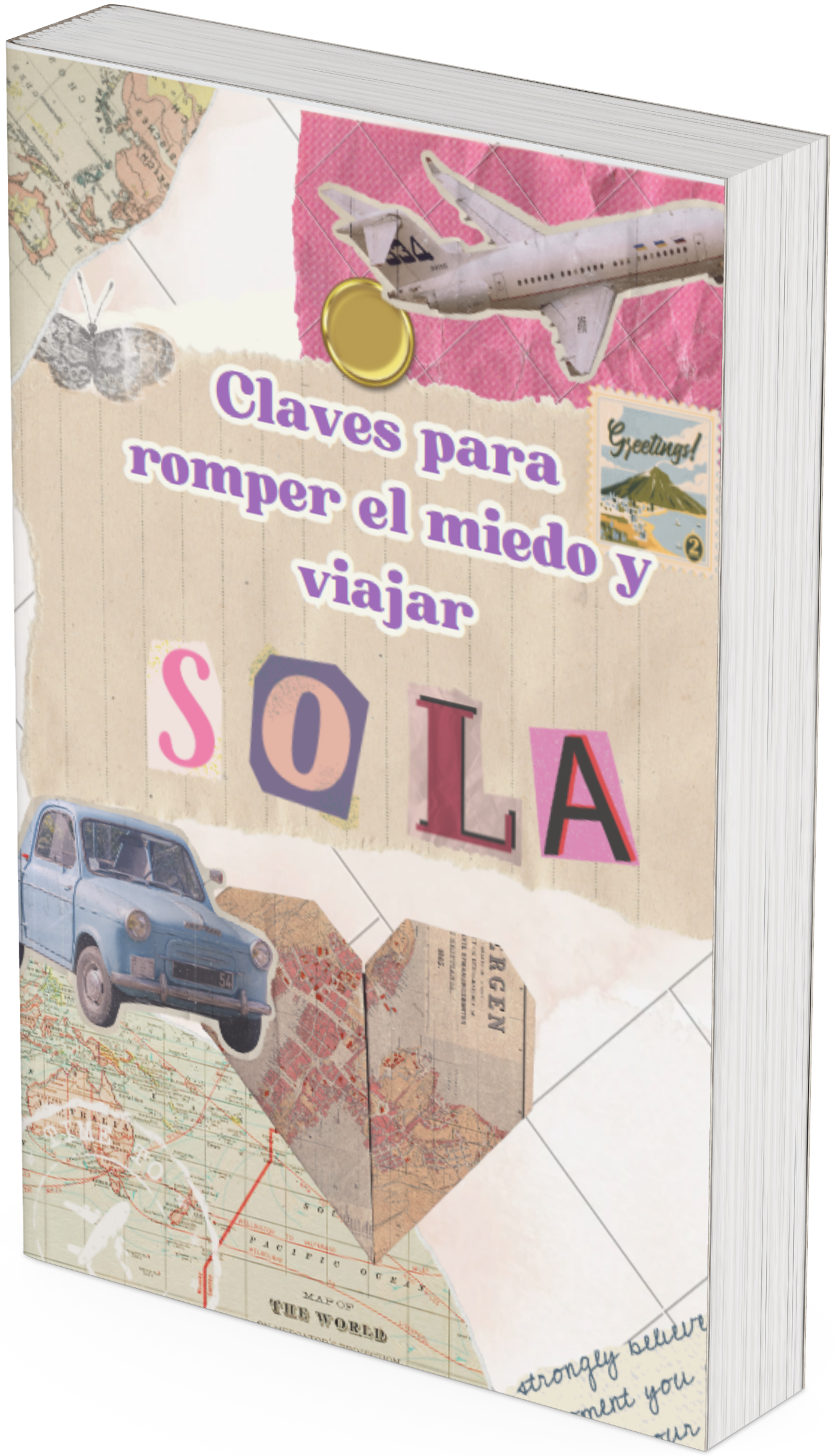 Portada de mi guía regalo, "descubre las claves para romper el miedo y viajar sola después de los +55".